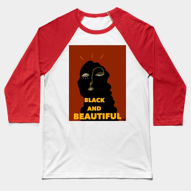 Black And Beautiful Baseball T-Shirt by Ronnnswelt 